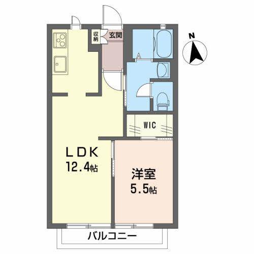 ディアス田園調布III(1LDK/1階)の間取り写真