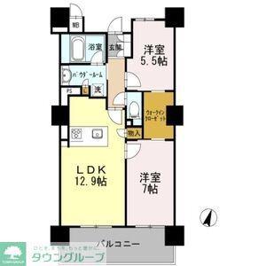 ロイヤルパークスERささしま サウス(2LDK/16階)の間取り写真