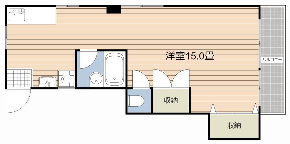 村永マンション(ワンルーム/3階)の間取り写真