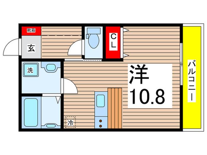 LA SORTIE(ワンルーム/1階)の間取り写真