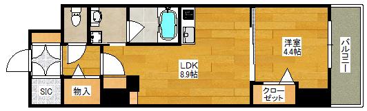 グランセジュール江坂(1LDK/7階)の間取り写真