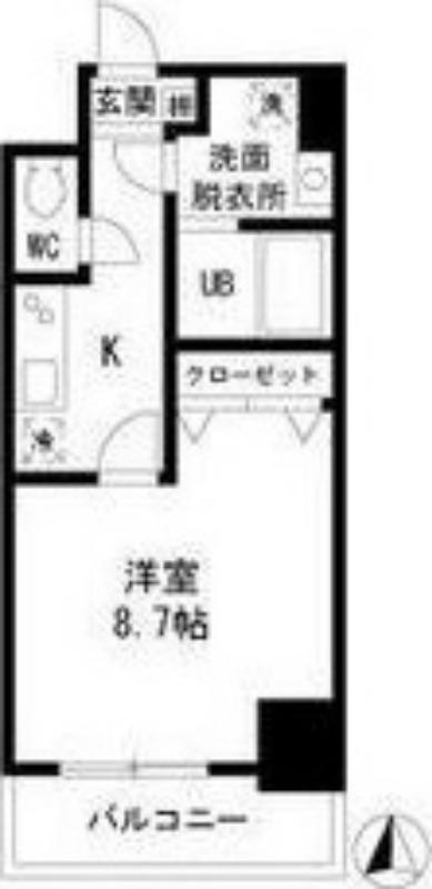 PRESTAGE名駅(1K/2階)の間取り写真
