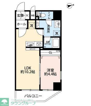 プレール・ドゥーク浅草IV(1LDK/2階)の間取り写真