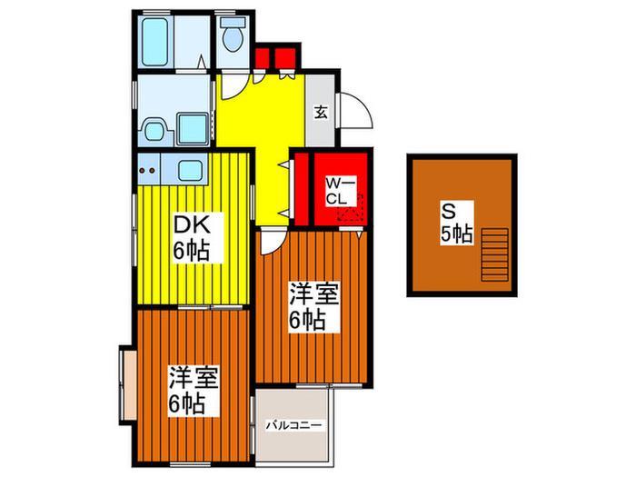 カーサセルシオ(2SDK/1階)の間取り写真
