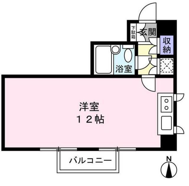 桜ヶ丘イン(ワンルーム/5階)の間取り写真