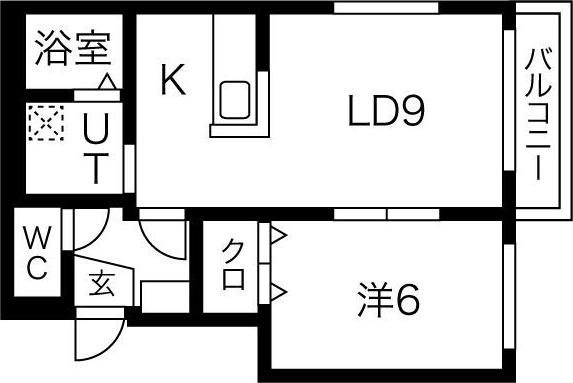 ジョヴァンニ菊水(1LDK/4階)の間取り写真