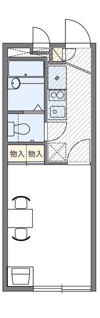 レオパレスロックヒルズ竜が岡(1K/2階)の間取り写真