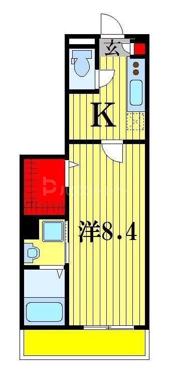 セラ ファースト(1K/3階)の間取り写真