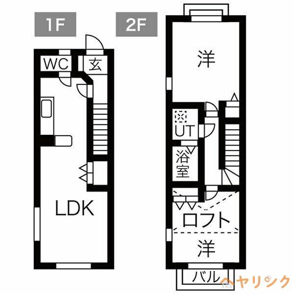 ヨーロピアンシャレーみずの坂(2LDK/1階)の間取り写真