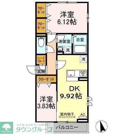 セジュール西台5(2DK/3階)の間取り写真