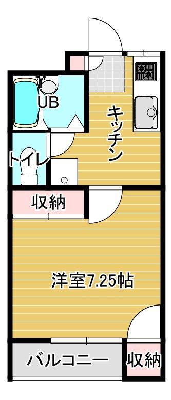 ハイツラベンダー金子(1K/1階)の間取り写真