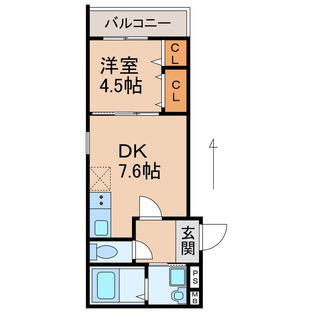 フジパレス和歌山元寺町I番館(1DK/2階)の間取り写真
