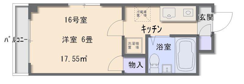 淵野辺第9ビル(1K/2階)の間取り写真