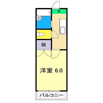コーポ吉本(1K/1階)の間取り写真