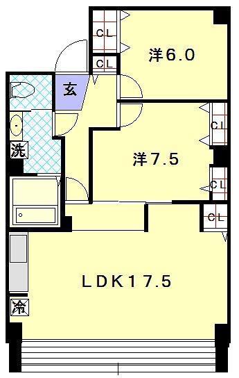 NSMビル(2LDK/3階)の間取り写真