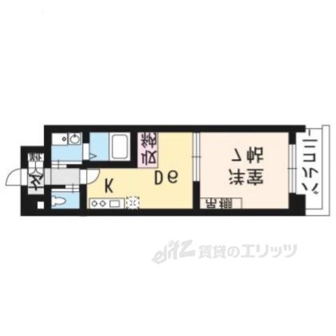 レジディア京都壬生(1DK/5階)の間取り写真