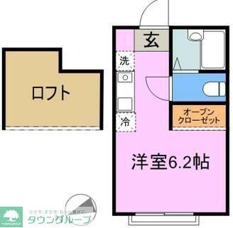 レジデンス白楽(ワンルーム/1階)の間取り写真
