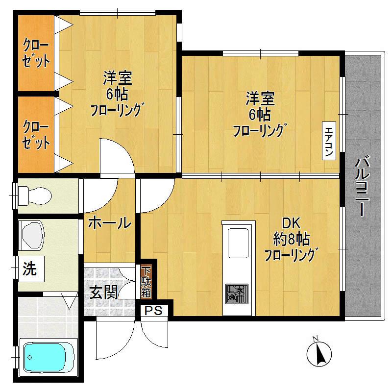 AN FERMIER - アン フェルミエ -(2DK/3階)の間取り写真