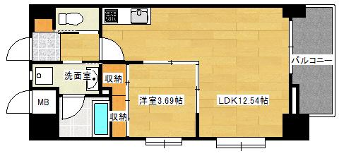 GRAND STAGE24(1LDK/3階)の間取り写真