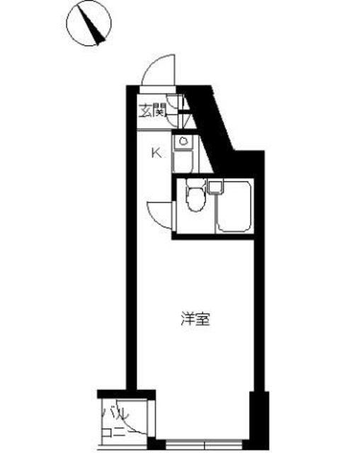 スカイコート田端(ワンルーム/3階)の間取り写真