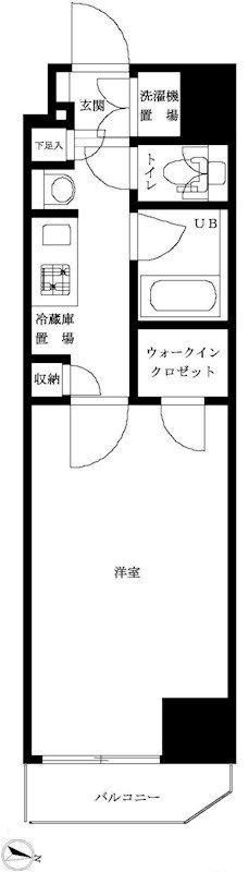 ルーブル中野坂上伍番館(1K/3階)の間取り写真
