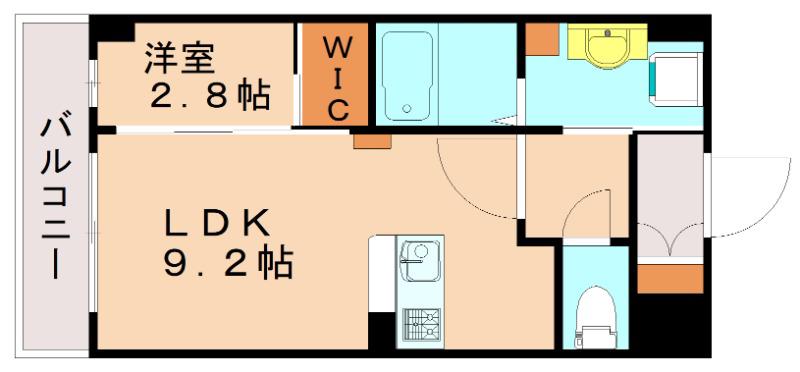 グラン博多ロジェ(1LDK/7階)の間取り写真