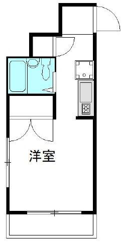エステート岸野(ワンルーム/2階)の間取り写真