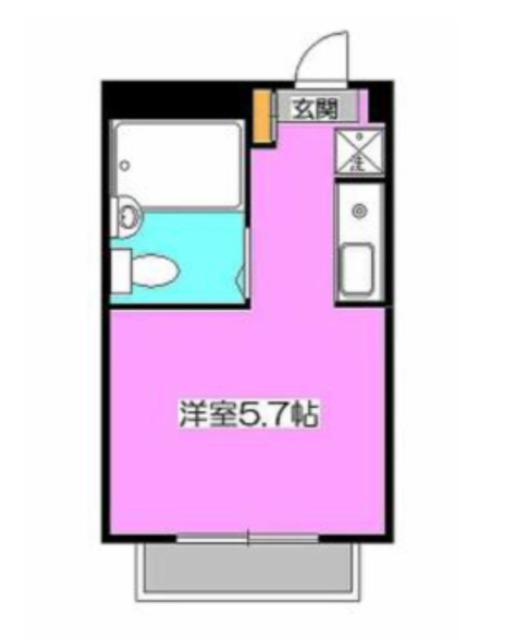 マイトピア所沢(ワンルーム/1階)の間取り写真