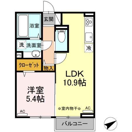 アメージングベルテ(1LDK/2階)の間取り写真