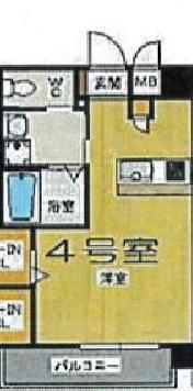 ラナチュール大野(ワンルーム/2階)の間取り写真