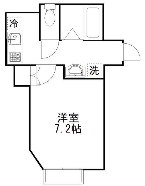 クラッソ(1K/2階)の間取り写真