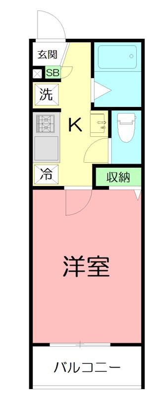 ファイブスター東海A棟(1K/1階)の間取り写真