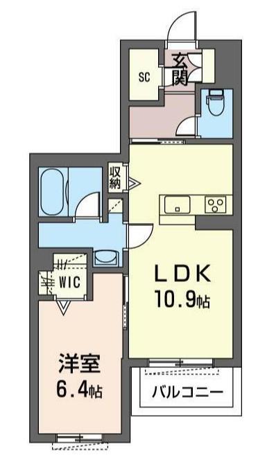 アルボル デ シルエロ II(1LDK/2階)の間取り写真