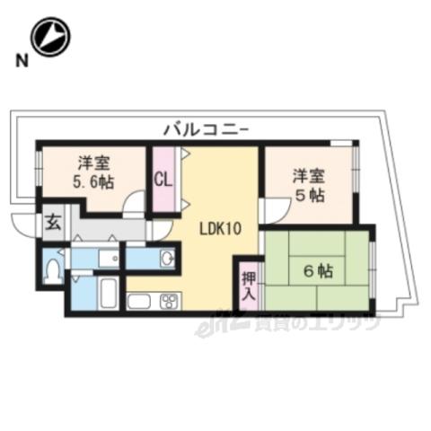 ウイング21(3LDK/2階)の間取り写真