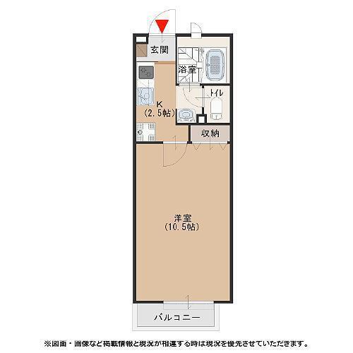 バモスリンピエザ(1K/1階)の間取り写真