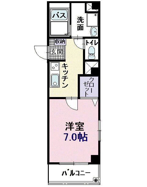 アルモニT&M(1K/3階)の間取り写真