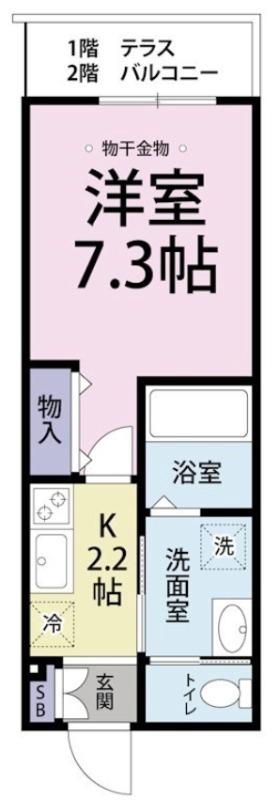CLASKA(1K/1階)の間取り写真
