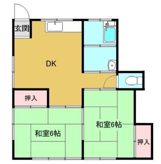 ハイツHI(2DK/1階)の間取り写真