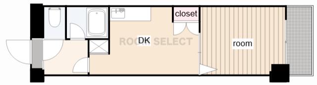 グロリアス本山(1DK/3階)の間取り写真