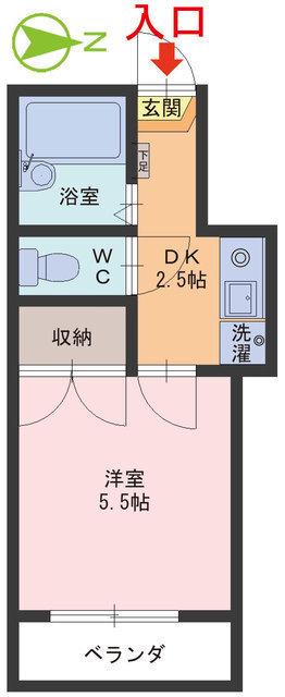 BELLE MAISON(1DK/1階)の間取り写真