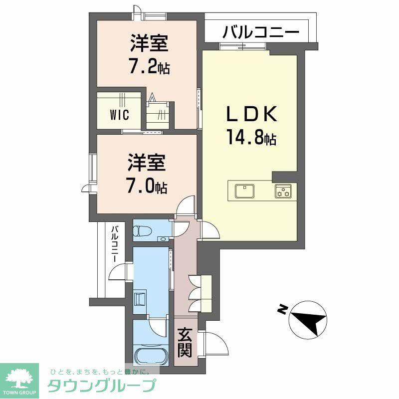 シャーメゾン鳥飼(2LDK/3階)の間取り写真