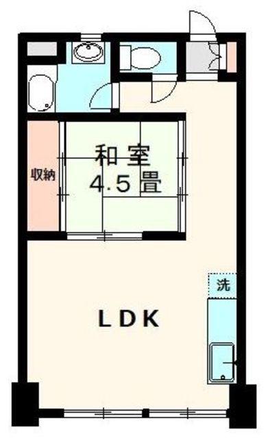 桜井ビル(1LDK/5階)の間取り写真