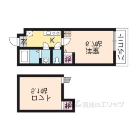 ロフティ大和(1K/1階)の間取り写真