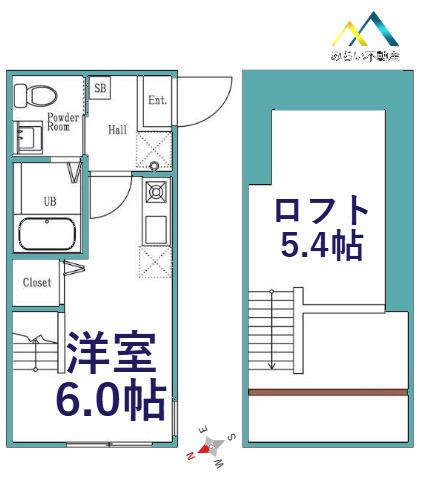 ハーミットクラブハウス石川町IV(ワンルーム/1階)の間取り写真