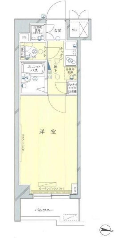 ルーブル新中野(1K/2階)の間取り写真