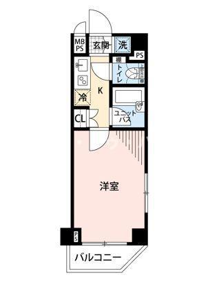 ルーブル西早稲田(1K/1階)の間取り写真