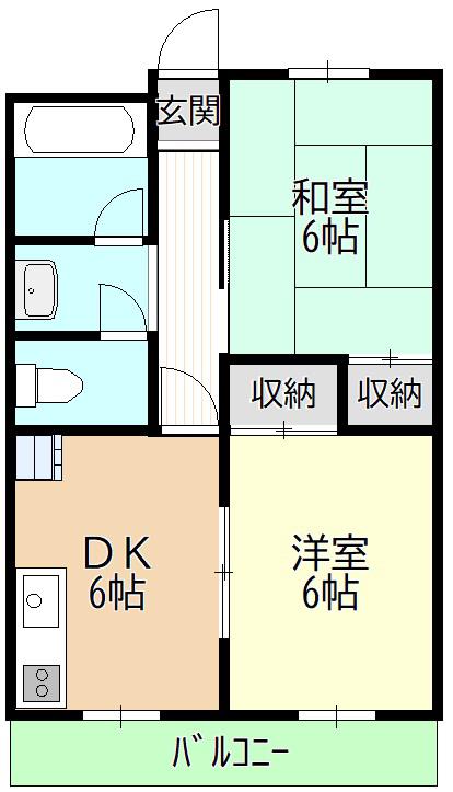 臼井ビル(2DK/4階)の間取り写真