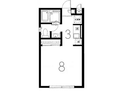 アネックスホーム(1K/1階)の間取り写真