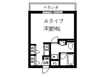 オリエンタルマンション(ワンルーム/1階)の間取り写真