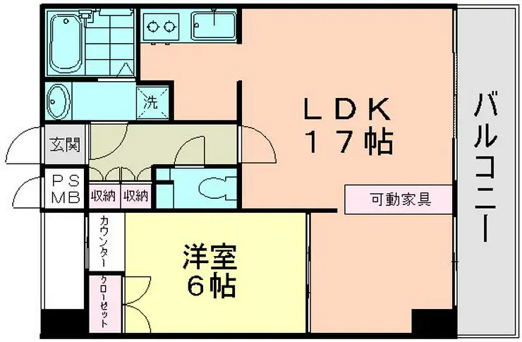 SEVEN GATE 6階階 間取り